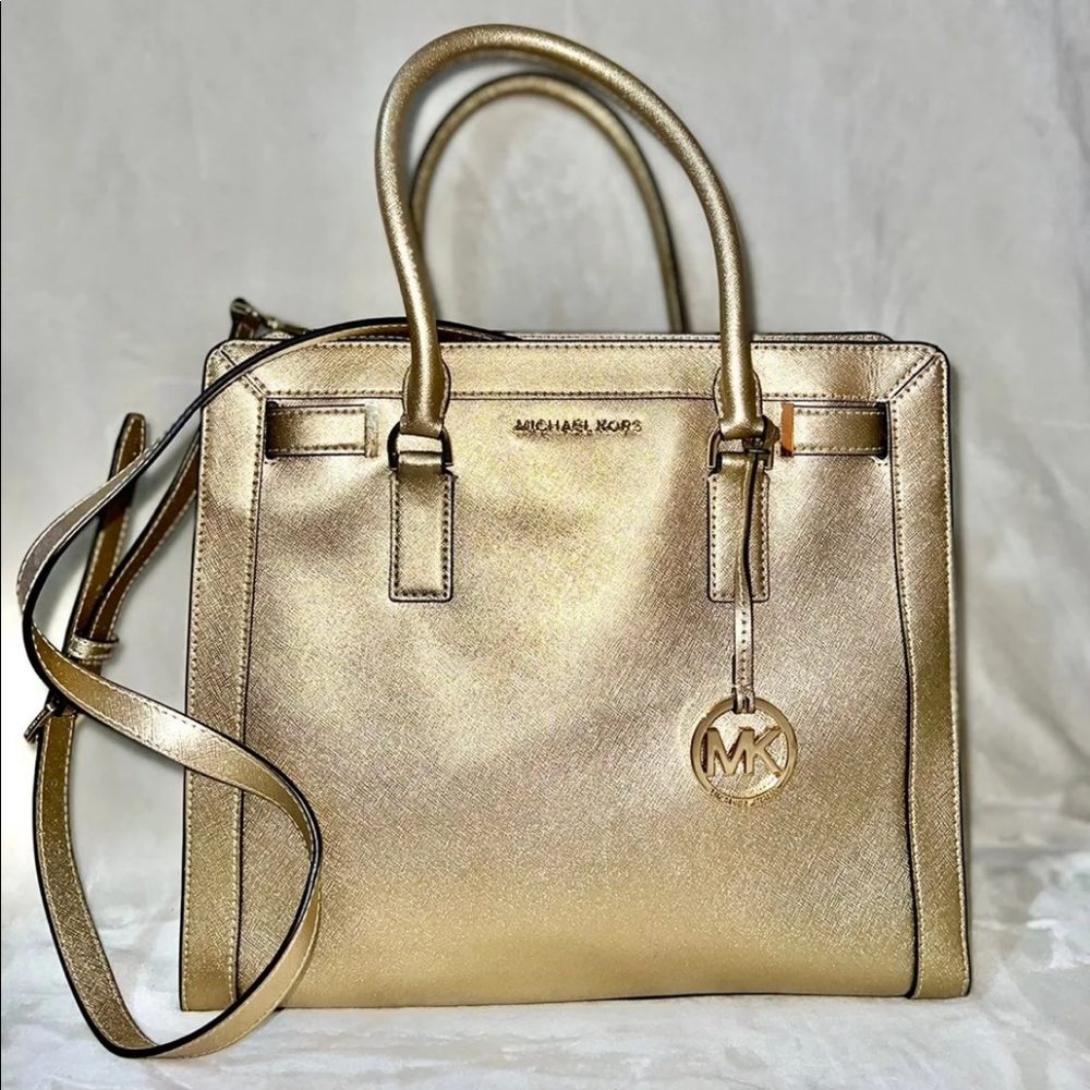 Michael Kors Gold Satchel